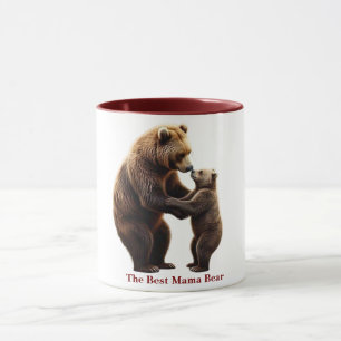 Mug Interaction réaliste de l'ours et de l'ourson de m