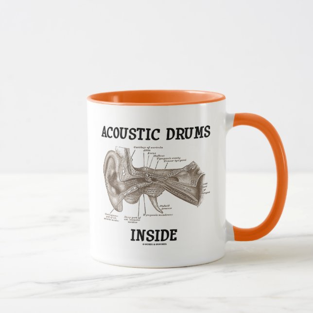 Mug Intérieur acoustique de tambours (anatomie (Droite)