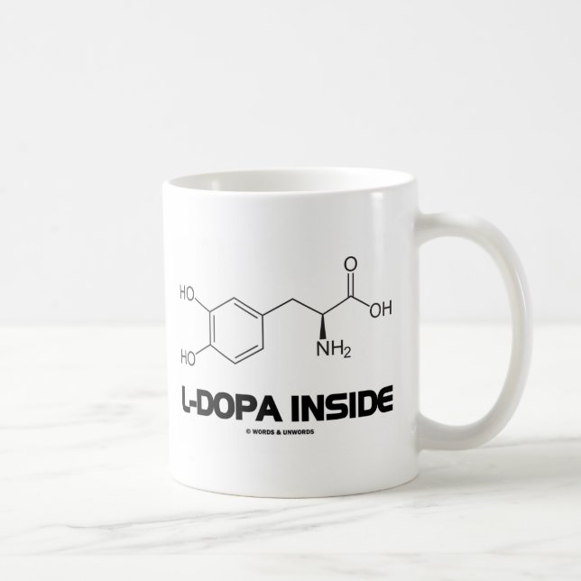 Mug Intérieur de L-Dopa (molécule chimique de (Droite)