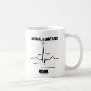 Mug Intérieur normal de battement de coeur (ECG ECG)