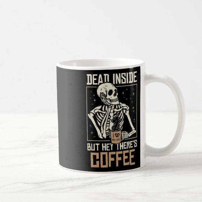 Mug Intérieur Squelette Boire Café Drôle Halloween Sk (Droite)
