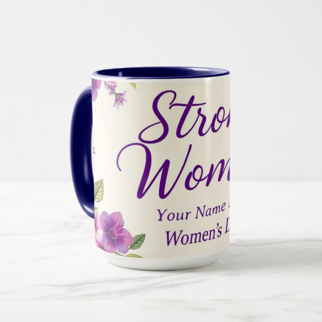 Mug International Women's Day Elegant Script (Devant gauche)