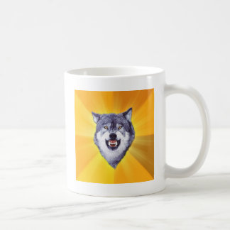 Mug Internet animal Meme de conseil de loup de courage