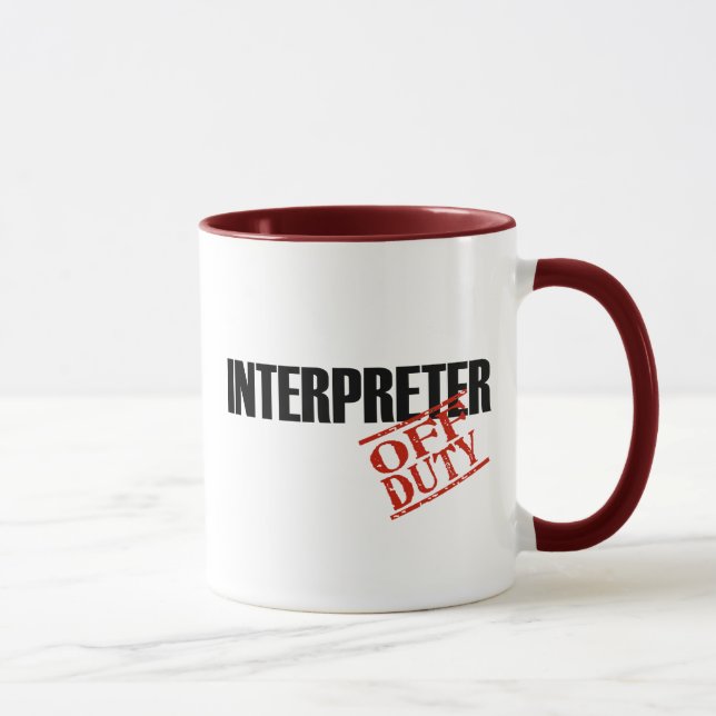 MUG INTERPRÈTE QUI N'EST PAS DE SERVICE (Droite)
