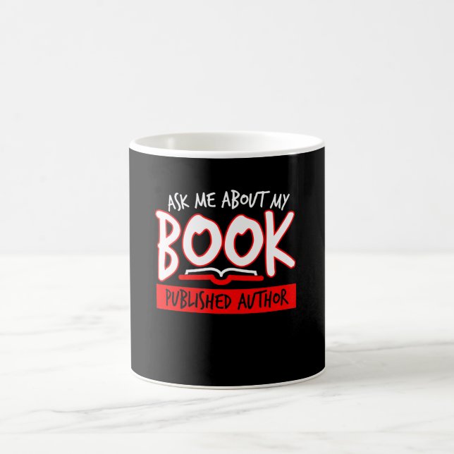 Mug Interrogez-moi au sujet de mon auteur édité par (Centre)