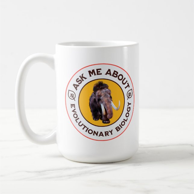 Mug Interrogez-moi sur la biologie évolutive Woolly Ma (Gauche)