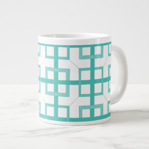 Mug - Interwoven Aqua Carrés