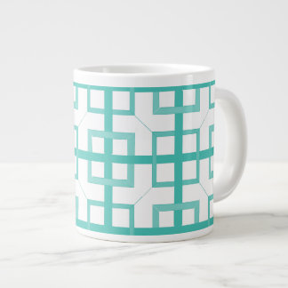 Mug - Interwoven Aqua Carrés