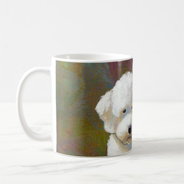 Mug Intitulé : Je pense cela - le chien blanc adorable (Gauche)