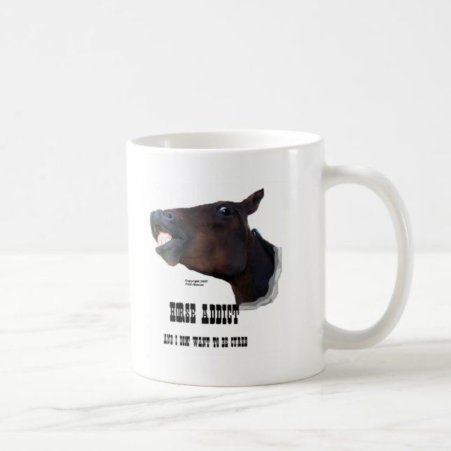Mug Intoxiqué drôle de cheval (Droite)