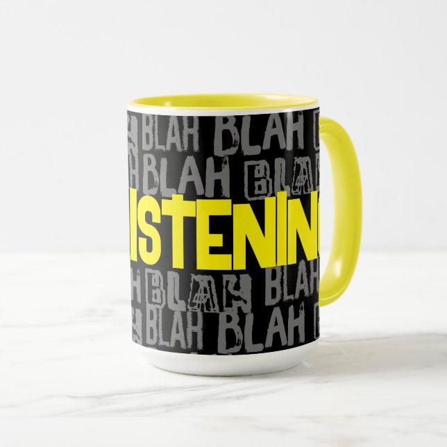 Mug Introduire INTJ anti social pas d'écoute blah blah (Devant droit)