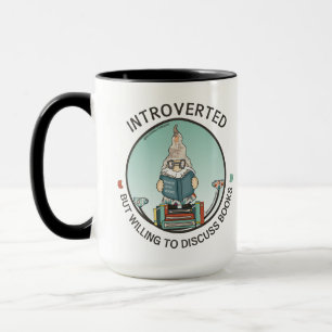 Mug Introverted Mais Prêt À Discuter Des Livres