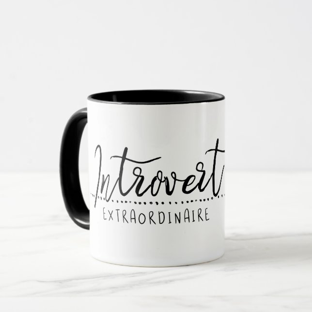 Mug Introvertir la typographie Extraordinaire (Devant gauche)