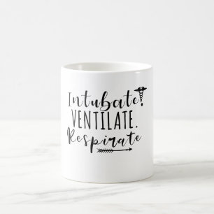 Mug Intubate. Ventilateur. Respirer