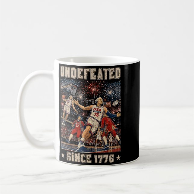 Mug Invaincu depuis 1776 Aamerica 4 juillet (Gauche)
