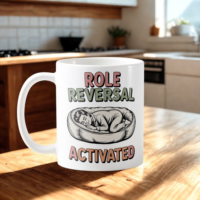 Mug Inversion de Rôle Activée | Design Humoristique Hu (Créateur téléchargé)