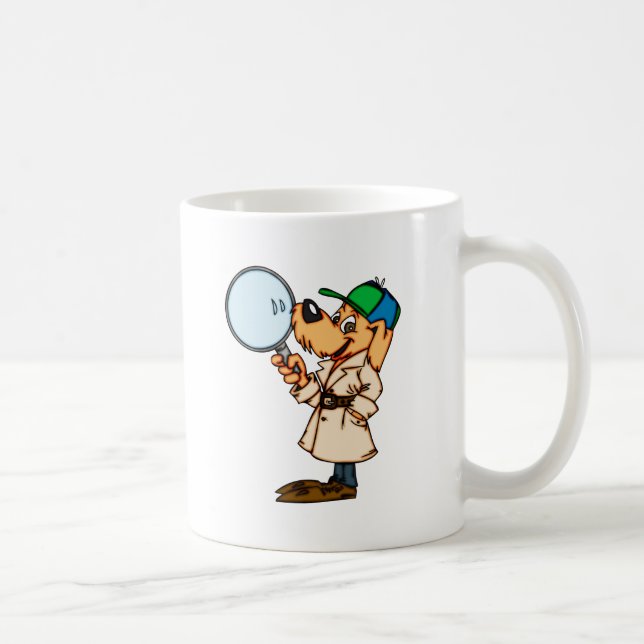 Mug Investigateur privé de chien de bande dessinée (Droite)