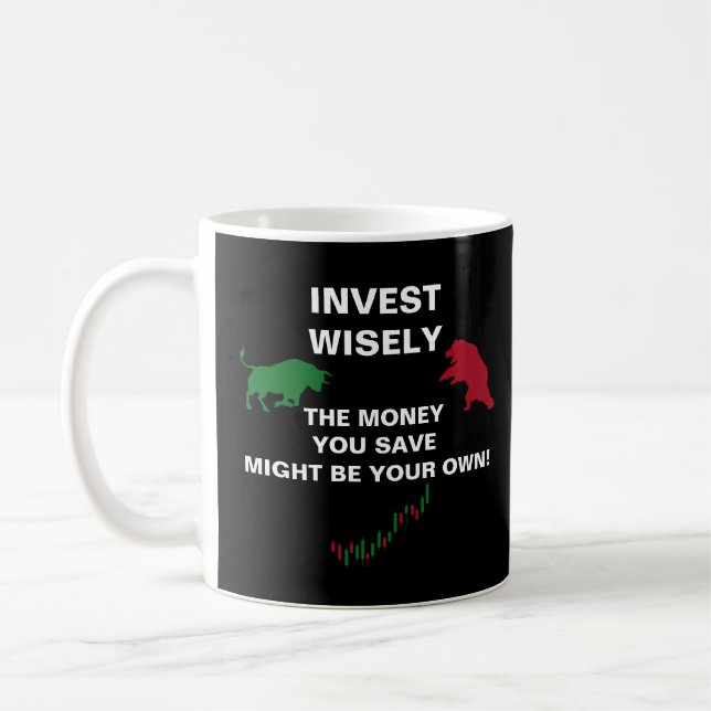 Mug Investir judicieusement, négociant Stock (Gauche)