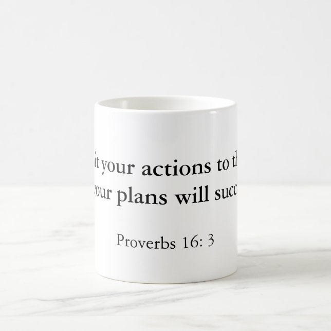 Mug "Investissez vos actions dans le seigneur, et (Centre)