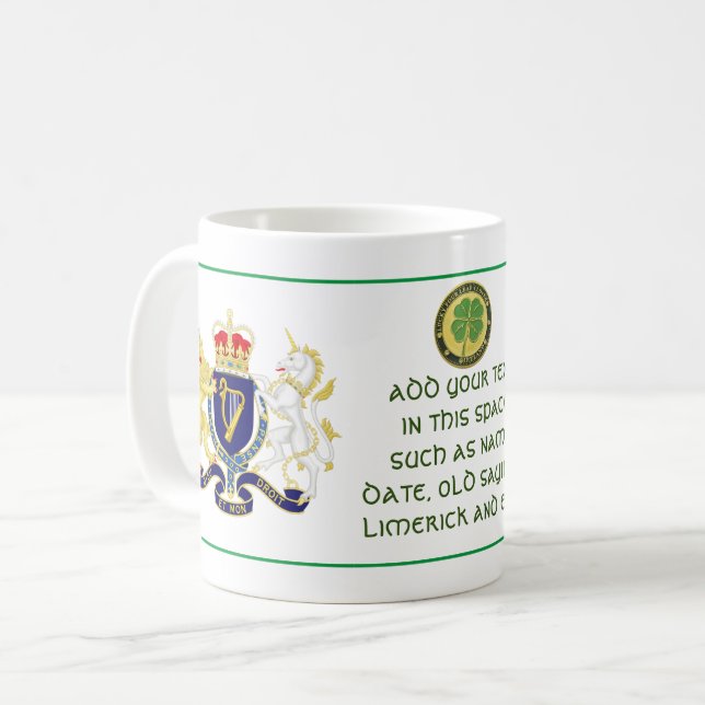 Mug IRELAND CREST Personnalisé (Devant gauche)