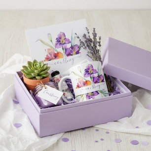 Mug Iris aquarelle violet personnalisé