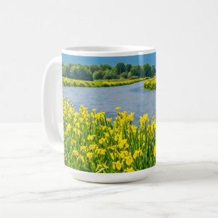 Mug Iris jaunes inspirant le symbole Fleur de Lis.