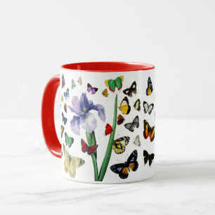 Mug IRIS PARMI LES BÂTIMENTS COLORÉS Floral Blanc