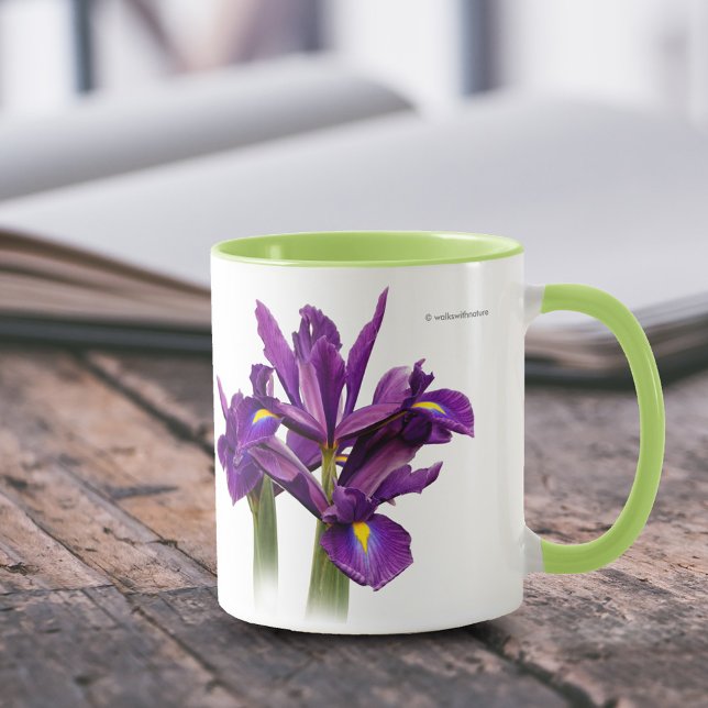 Mug Iris Purple Sensation Néerlandaise (Dutch Iris Purple Sensation 11 oz Coffee Mug Cover Photo.)