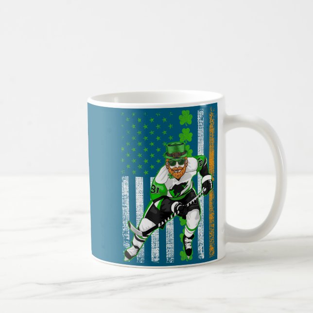 Mug Irish American Flag Lucky Hockey St. Patrick's Day (Droite)