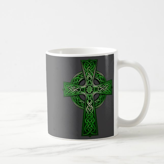 Mug Irish Celtic Cross Knot Christian Holy Trinity Sco (Droite)