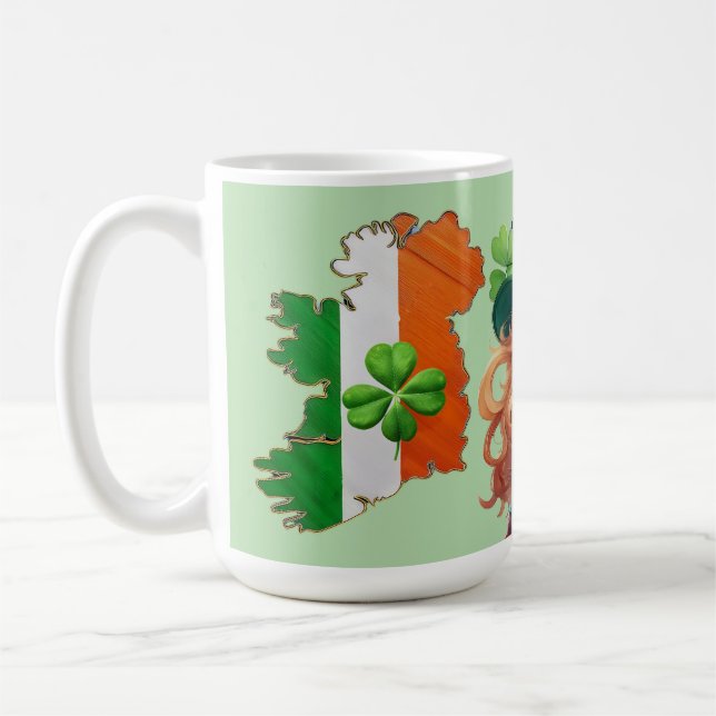 Mug IRISH FIDE et quatre trèfles... (Gauche)