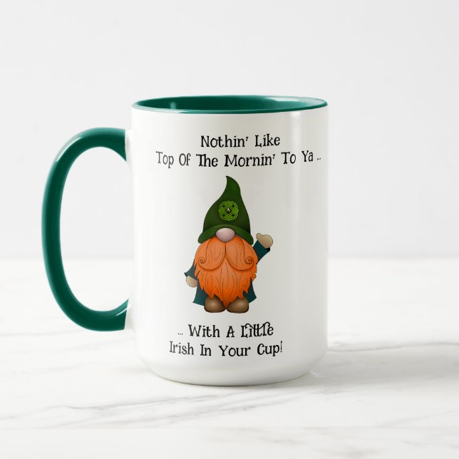Mug Irish Gnome St. Patarick's Day (Gauche)
