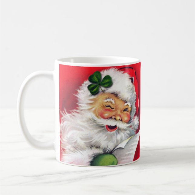 Mug Irish Père Noël, Irish Christmas Mug, Irlande (Gauche)