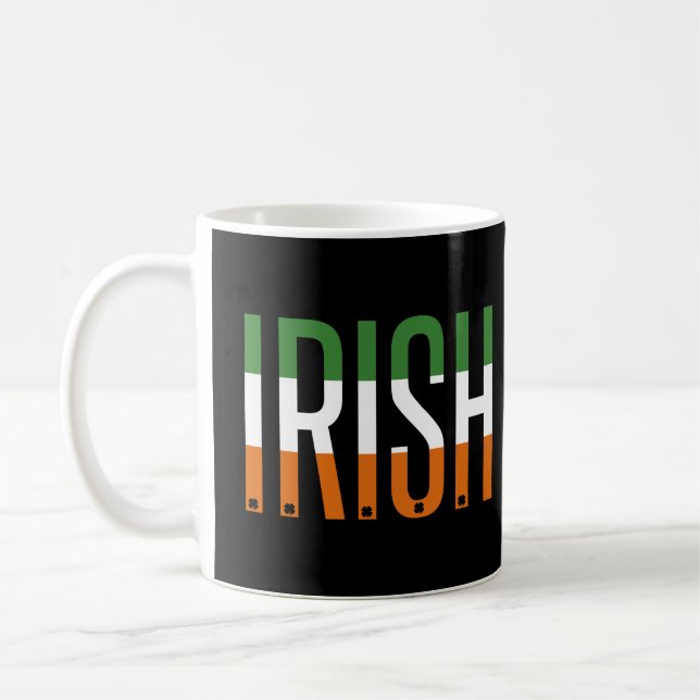 Mug Irish St Patrick's Day Irlande Drapeau Shamrock Lu (Gauche)