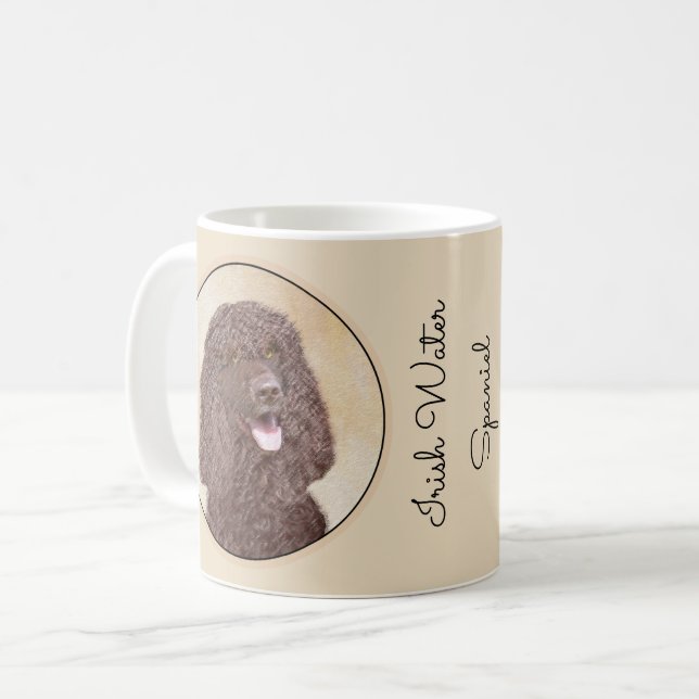 Mug Irish Water Spaniel Peinture - Original Dog Art (Devant gauche)
