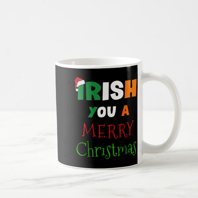 Mug Irish You A Merry Christmas Ireland Flag Xmas Hat  (Droite)