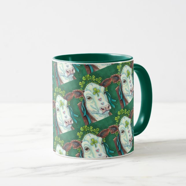 MUG IRLANDAIS BRED ST. PATRICK'S DAY HEIFER, VACHE SHA (Devant droit)