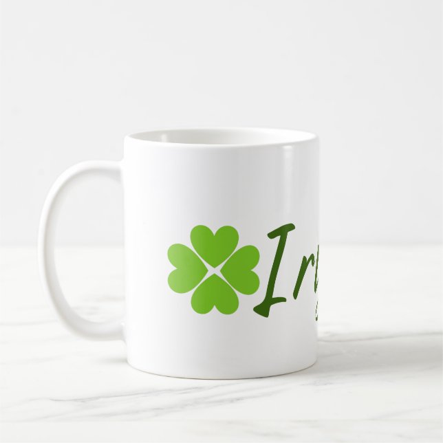 Mug Irlandais et jour de la Saint-Patrick de trèfle (Gauche)