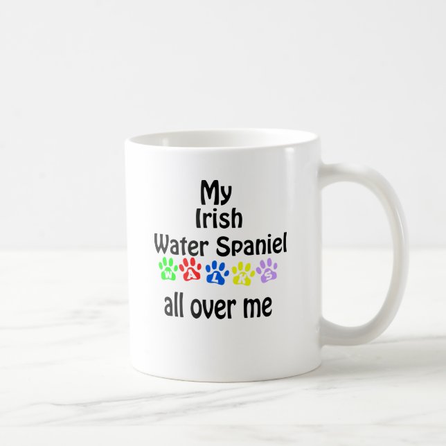 Mug Irlandais Water Spaniel Walks Design (Droite)