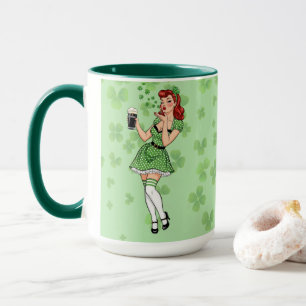 Mug Irlandaise pin up amatrice de bière
