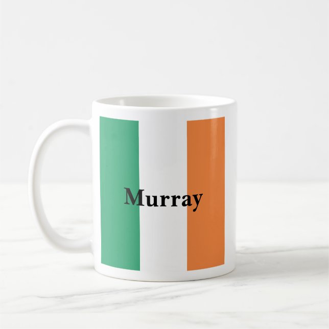 Mug Irlande Drapeau Couleurs Irlandais Nom de famille  (Gauche)
