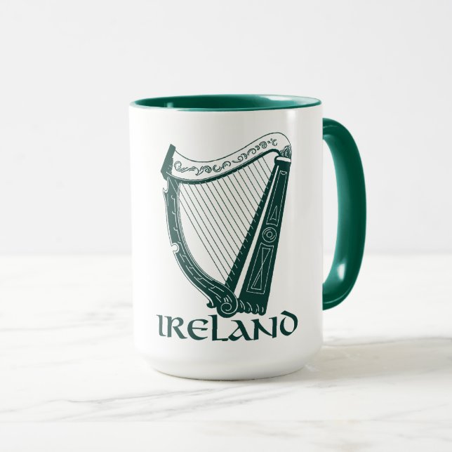 Mug Irlande Harp Design, Irish Harp (Devant droit)
