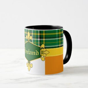 Mug Irlande National Tartan, drapeau, Personnaliser av