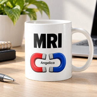 Mug IRM Rouge Bleu Aimant Personnalisé 
