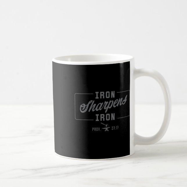 Mug Iron Sharpens Fer Christian Hommes Bible Écriture  (Droite)