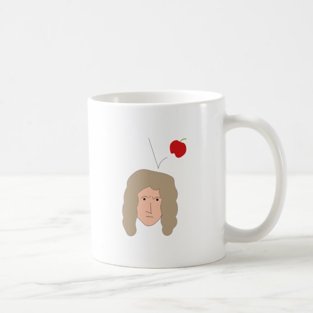 Mug Isaac Newton Pomme Physique Science Humour (Droite)