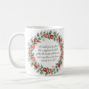 Mug Isaïe 40 11 KJV Rassembler les agneaux Foi de la f