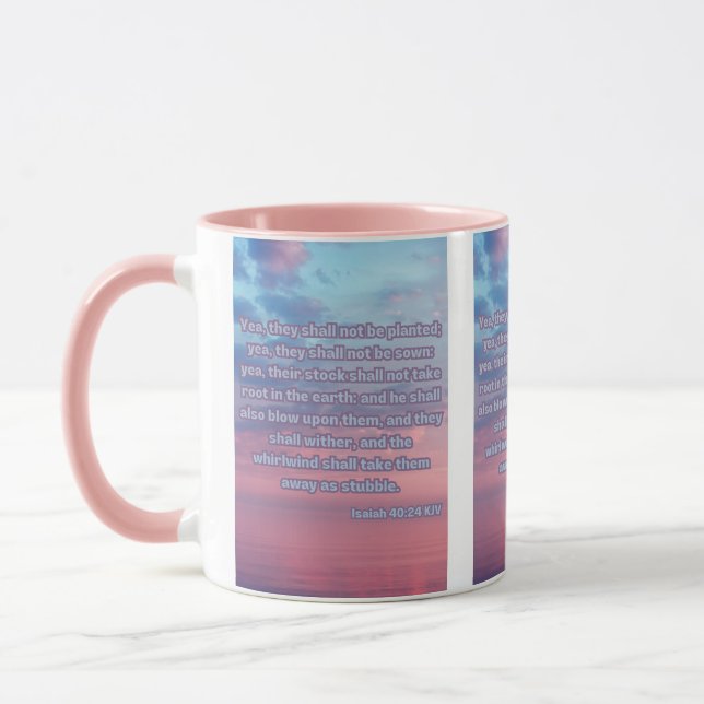 Mug Isaïe 40:24 KJV Bible Écriture Pic Deux Tons (Gauche)