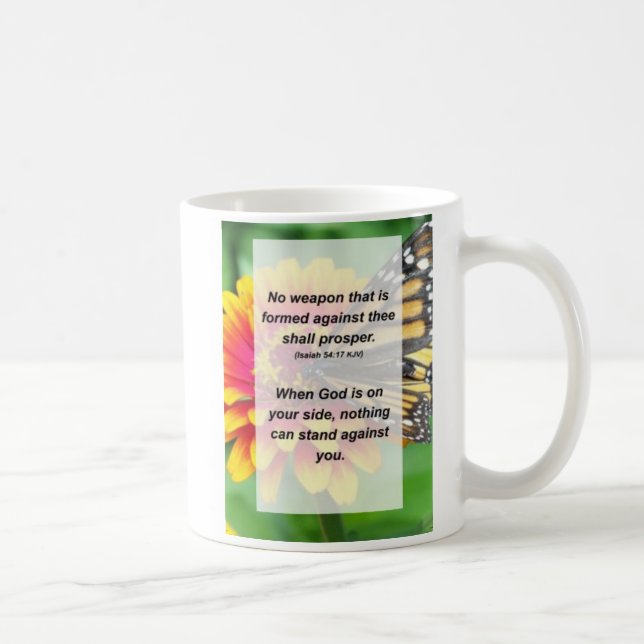 Mug Isaïe 54:17 Aucune arme ne se forme contre toi (Droite)