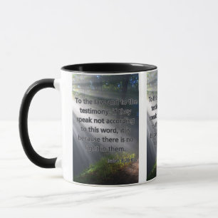 Mug Isaïe 8:20 KJV Bible Écriture Pic Deux Tons